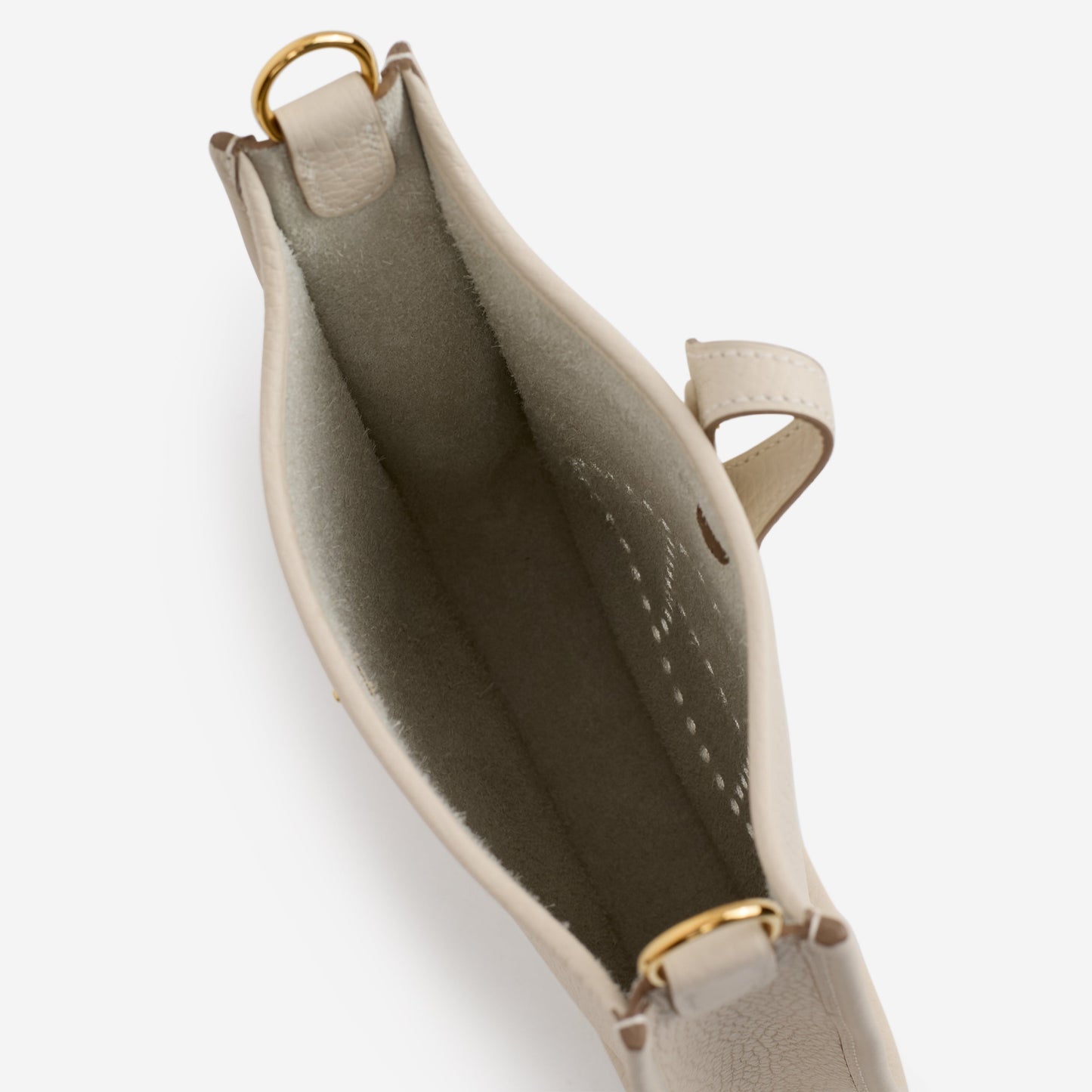 Hermès Mini Evelyne 16 - Craie Clemence | Gold Hardware