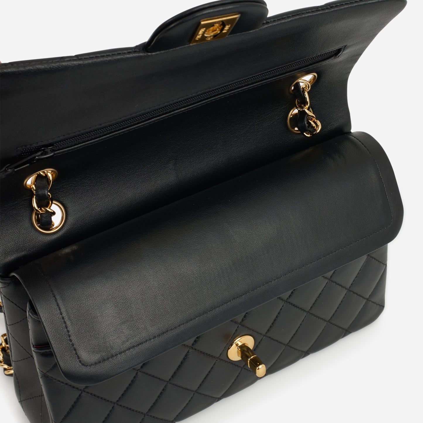 Chanel Small Classic Flap - Black Lambskin | Gold Hardware