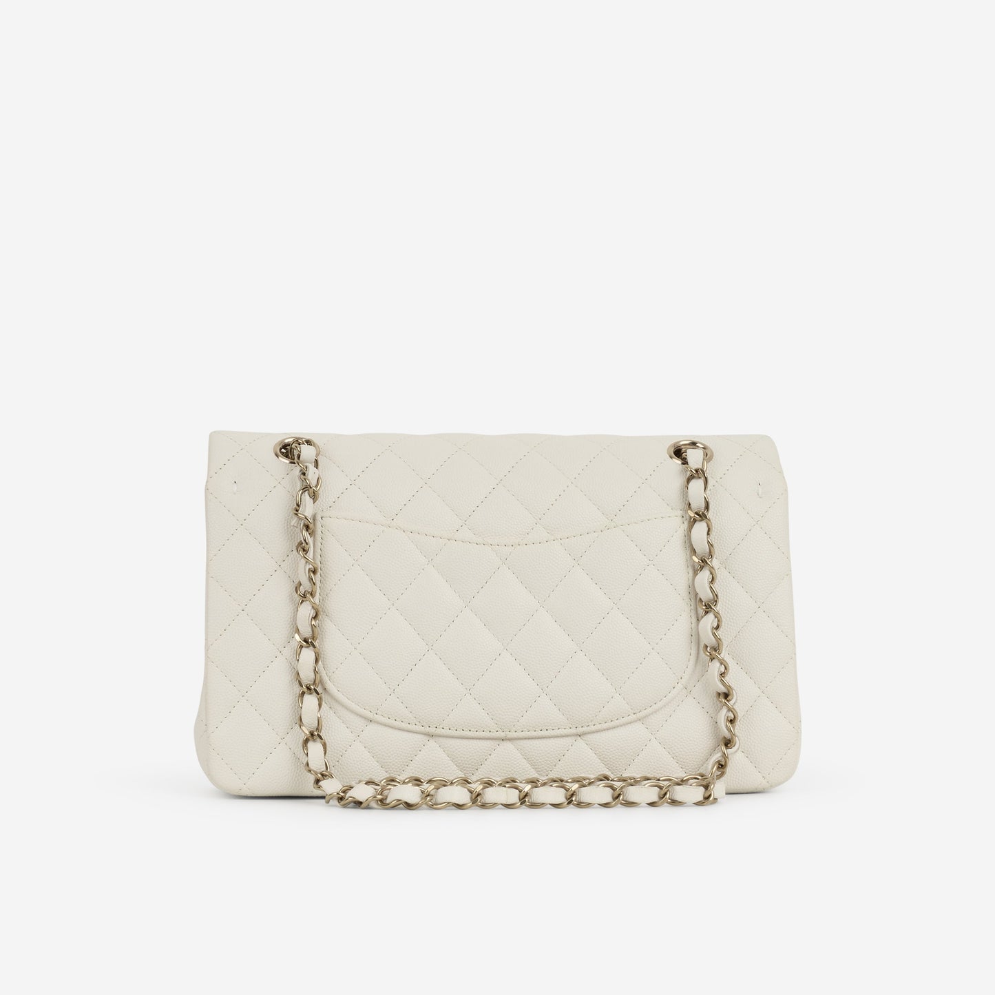 Chanel Medium Classic Flap - Off White Caviar | Champagne Gold Hardware