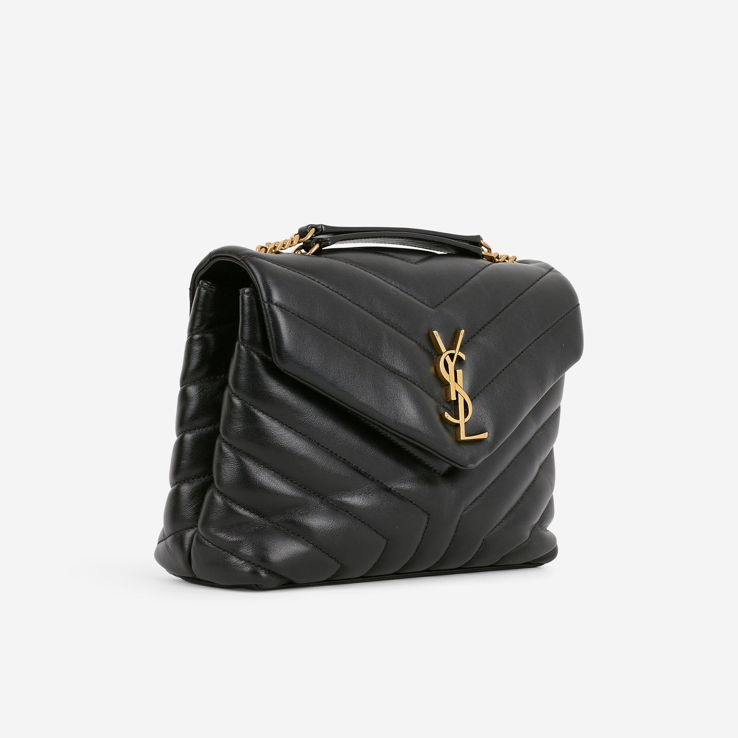 Saint Laurent Small Loulou - Black Lambskin | Gold Hardware