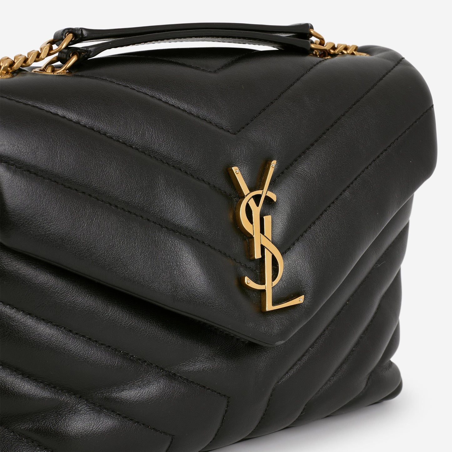 Saint Laurent Small Loulou - Black Lambskin | Gold Hardware