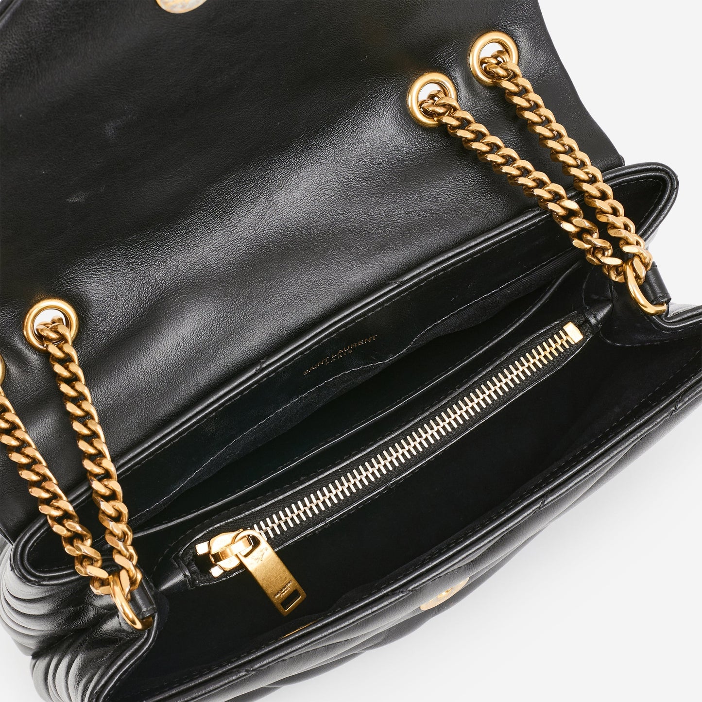 Saint Laurent Small Loulou - Black Lambskin | Gold Hardware