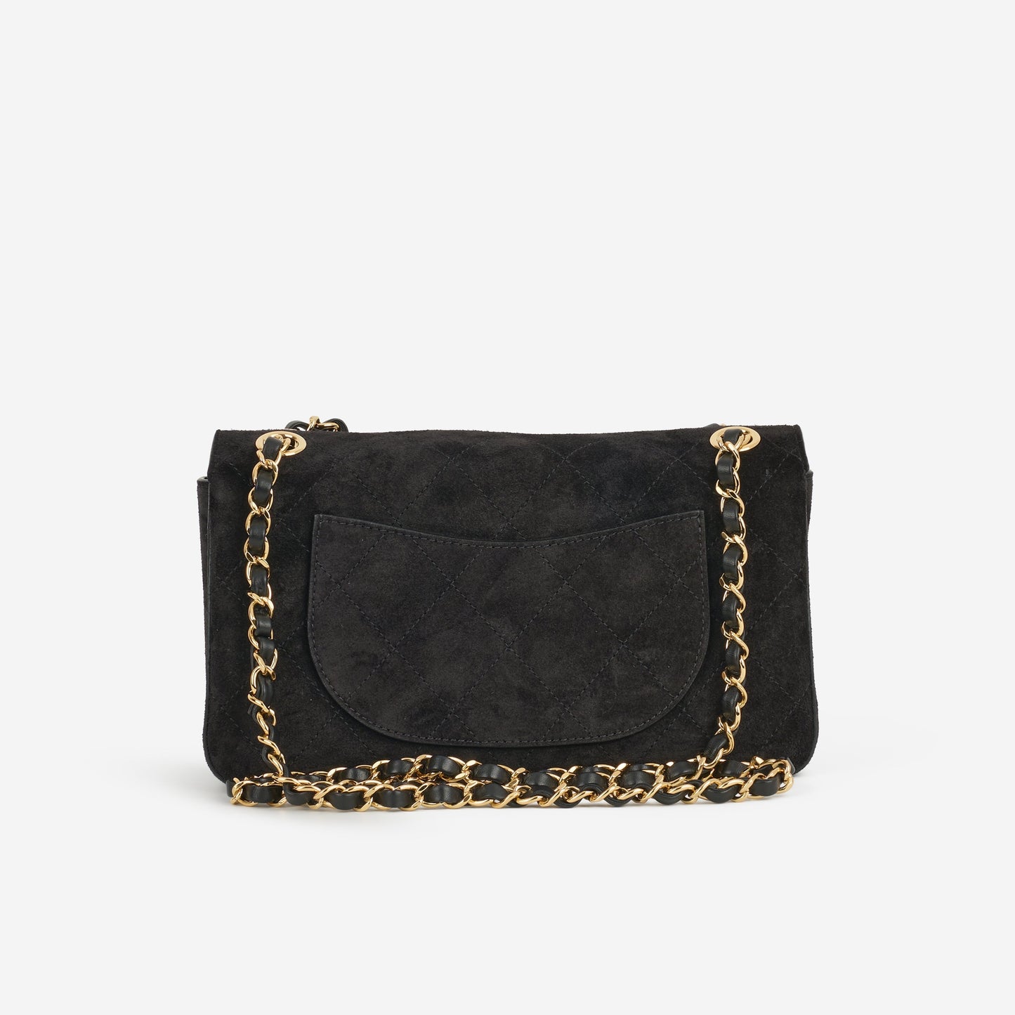 Chanel SS26 Medium Flap - Black Suede | Gold Hardware