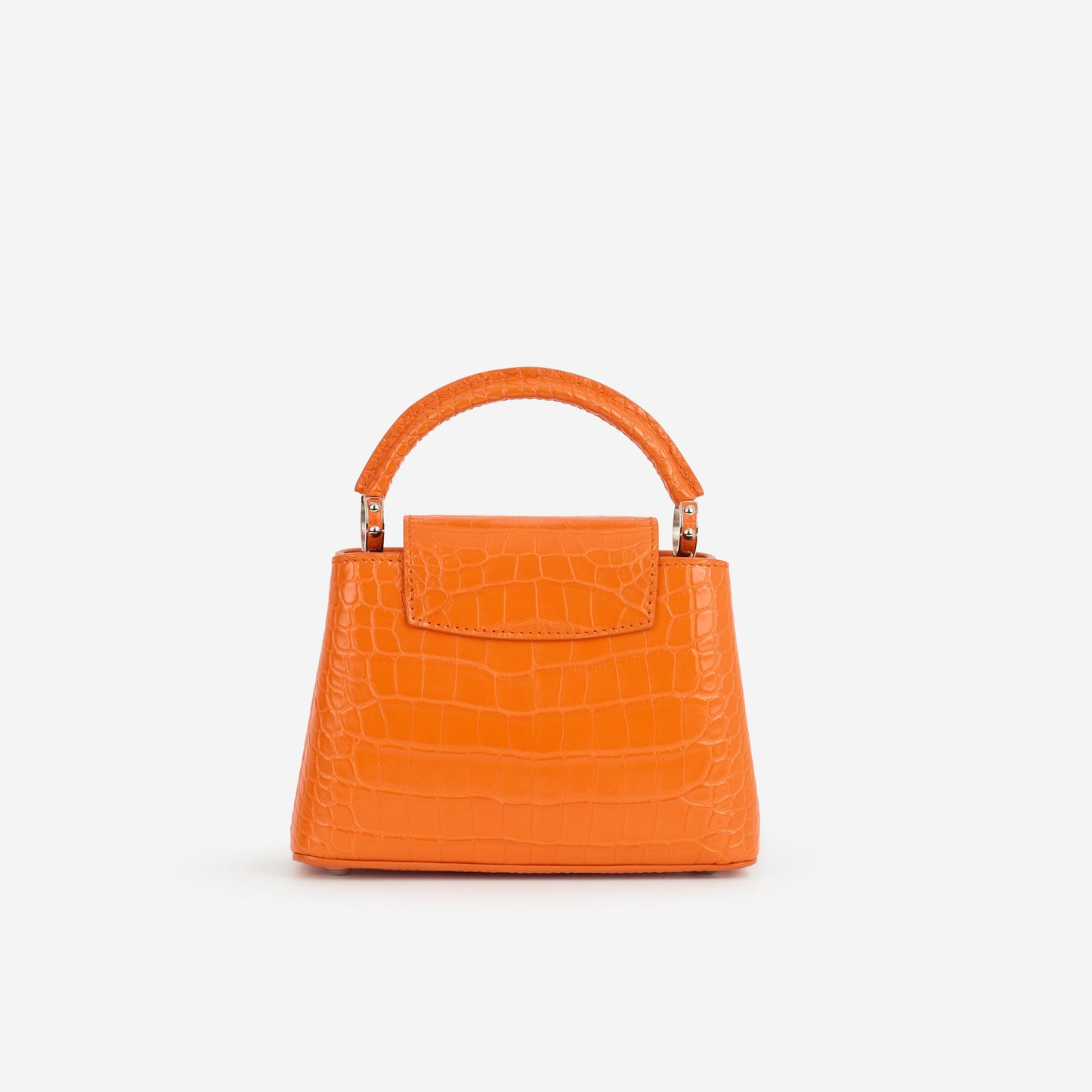 Louis Vuitton Mini Capucines - Orange Alligator Mississippiensis | Silver Hardware