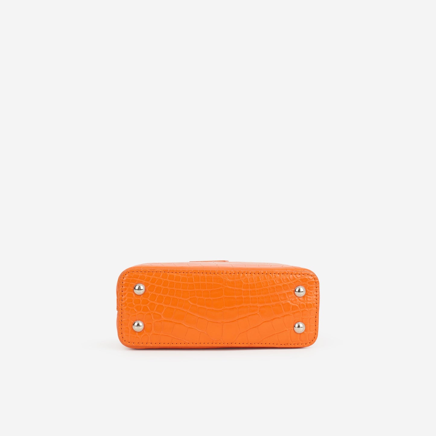 Louis Vuitton Mini Capucines - Orange Alligator Mississippiensis | Silver Hardware