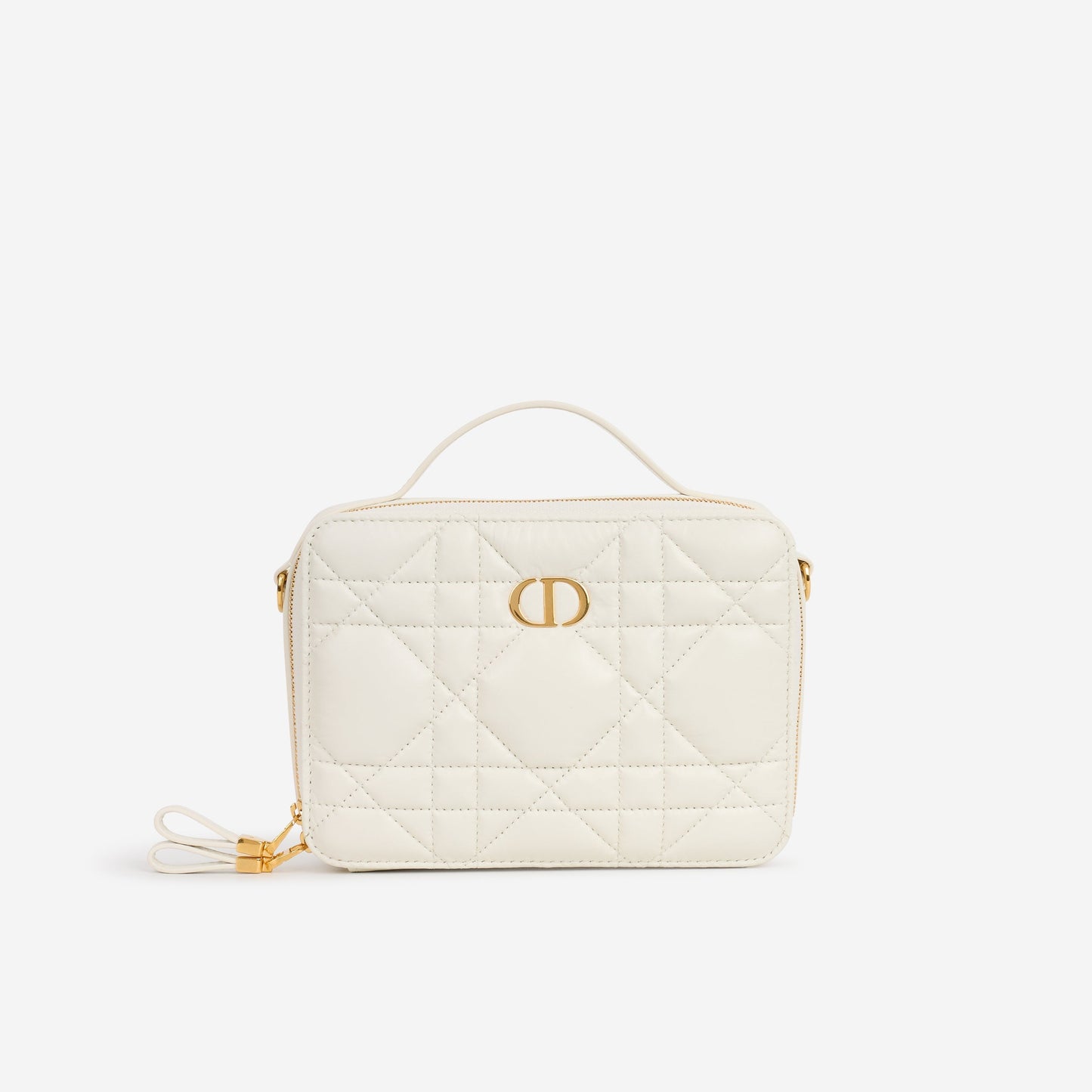 Dior Caro Box Bag - Off White Macrocannage Calfskin | Gold Hardware
