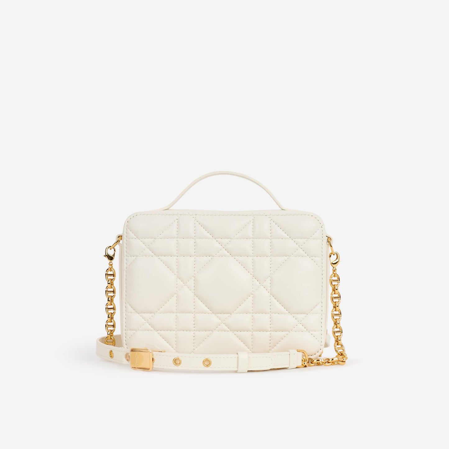 Dior Caro Box Bag - Off White Macrocannage Calfskin | Gold Hardware