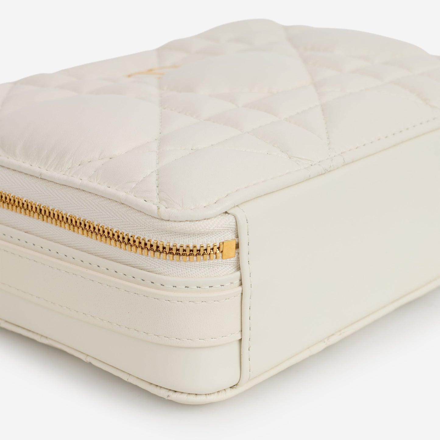 Dior Caro Box Bag - Off White Macrocannage Calfskin | Gold Hardware