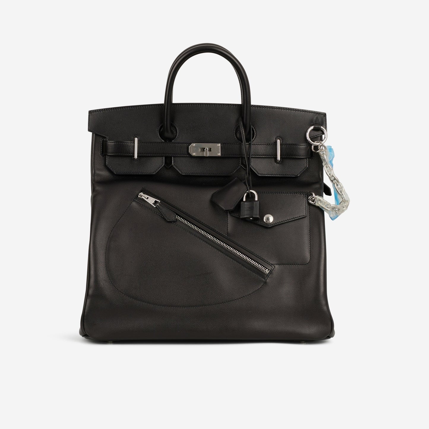 Hermès HAC 40 Rock - Black Evergrain | Palladium Hardware
