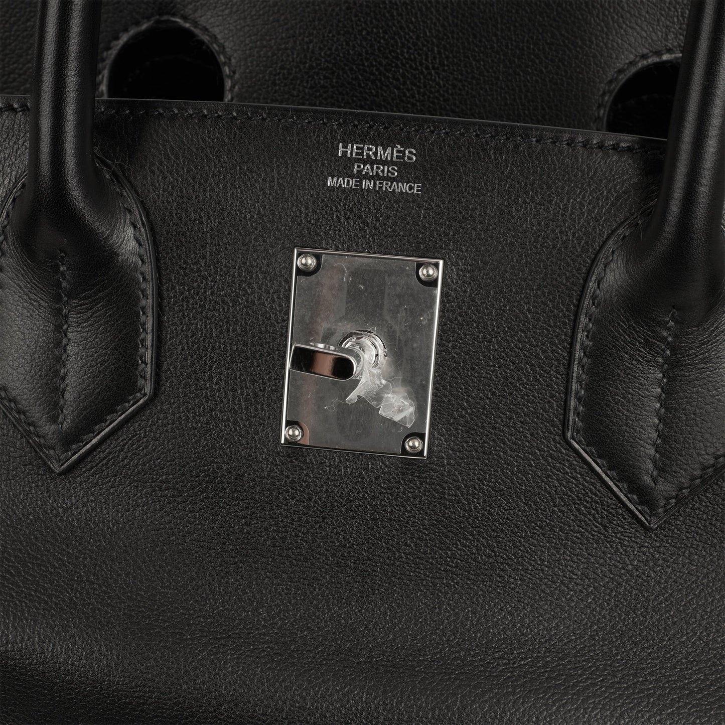 Hermès HAC 40 Rock - Black Evergrain | Palladium Hardware