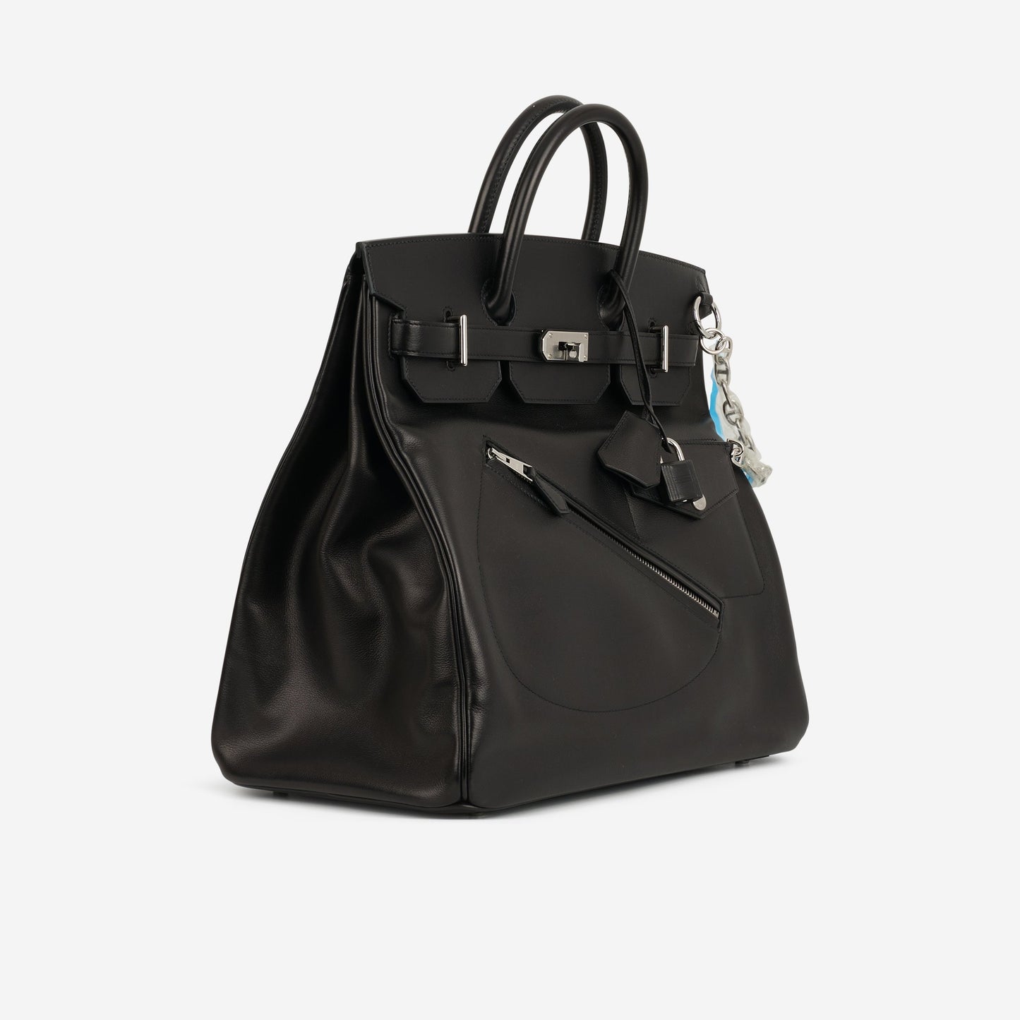 Hermès HAC 40 Rock - Black Evergrain | Palladium Hardware