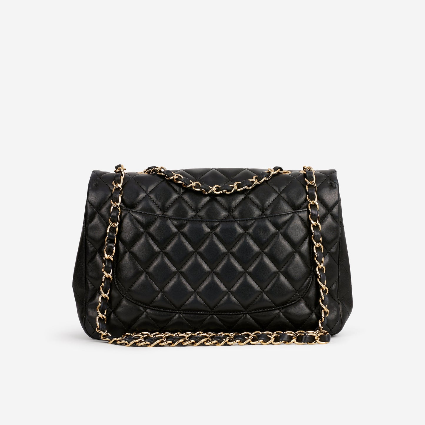 Chanel Single Flap Jumbo - Black Lambskin | Gold Hardware