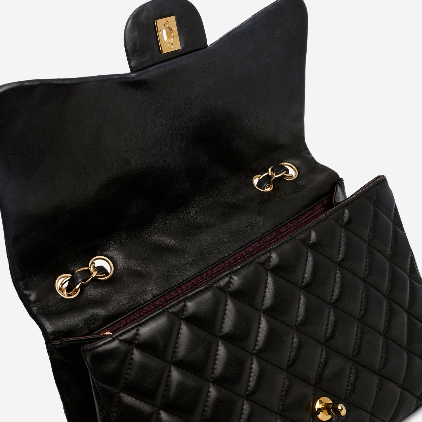 Chanel Single Flap Jumbo - Black Lambskin | Gold Hardware