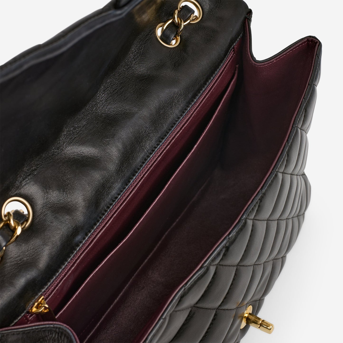 Chanel Single Flap Jumbo - Black Lambskin | Gold Hardware
