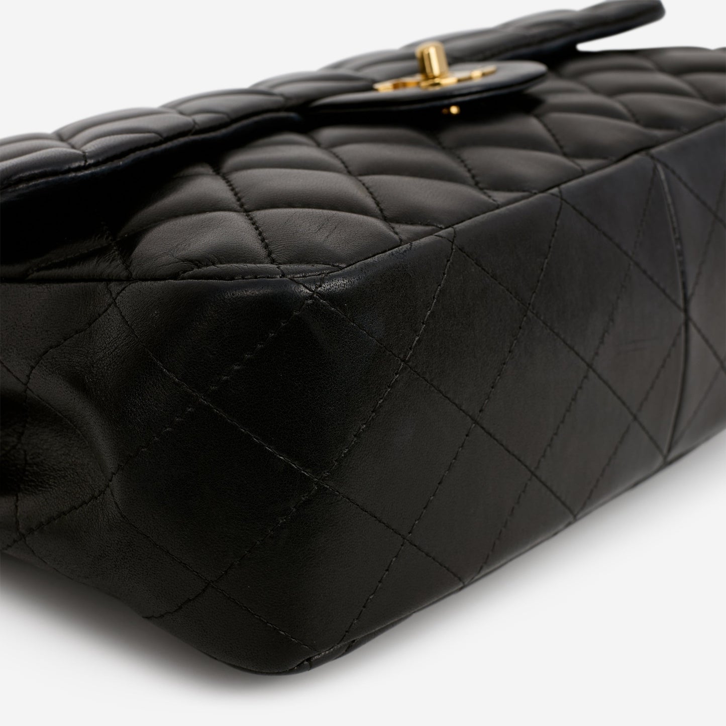 Chanel Single Flap Jumbo - Black Lambskin | Gold Hardware