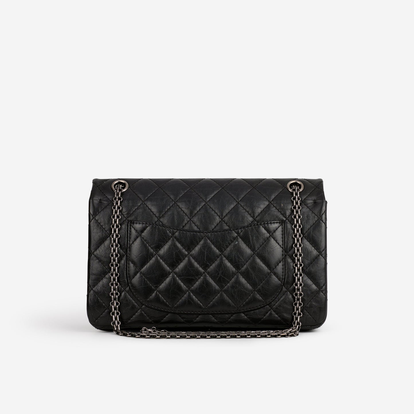 Chanel 2.55 Reissue 226 - Black Crumpled Calfskin | Ruthenium Hardware