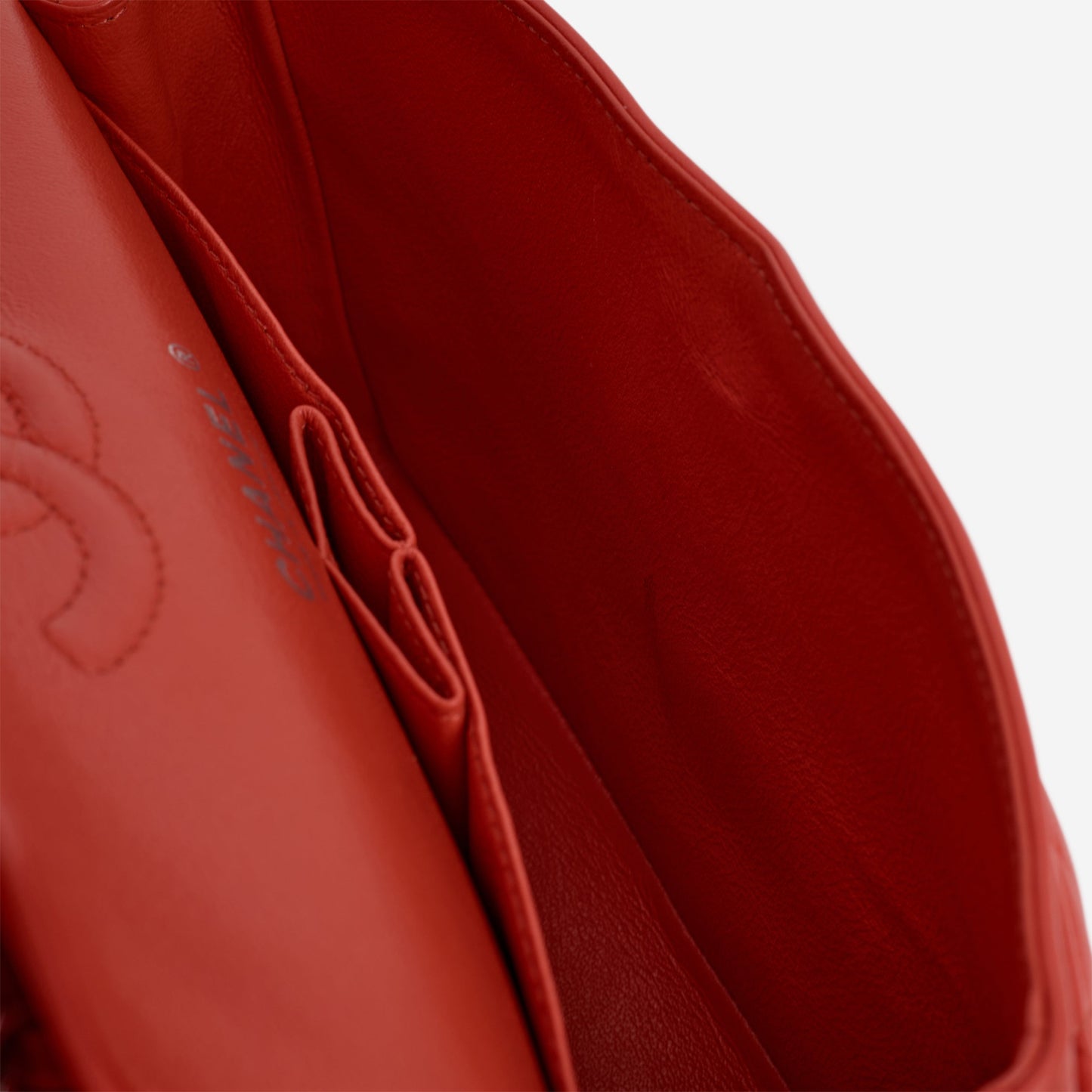 Chanel Small Classic Flap - Red Lambskin | Silver Hardware