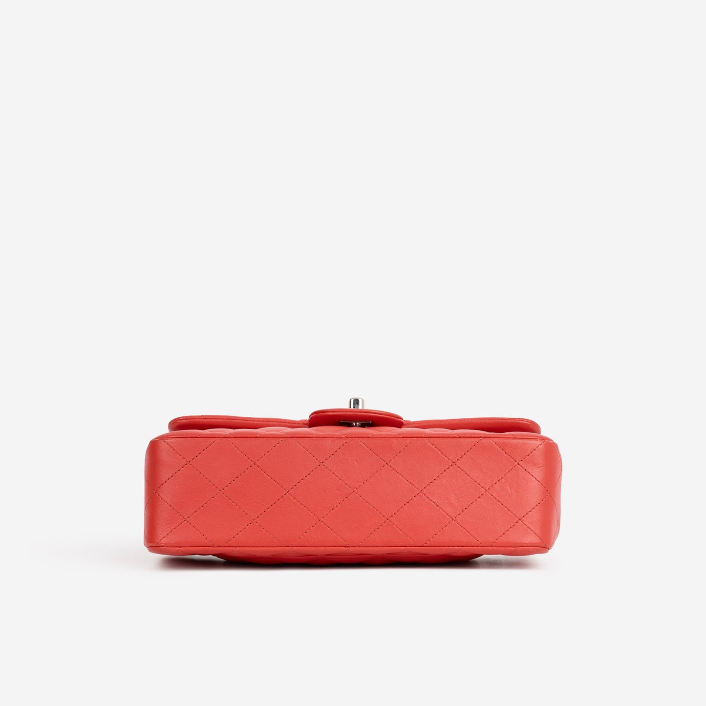 Chanel Small Classic Flap - Red Lambskin | Silver Hardware