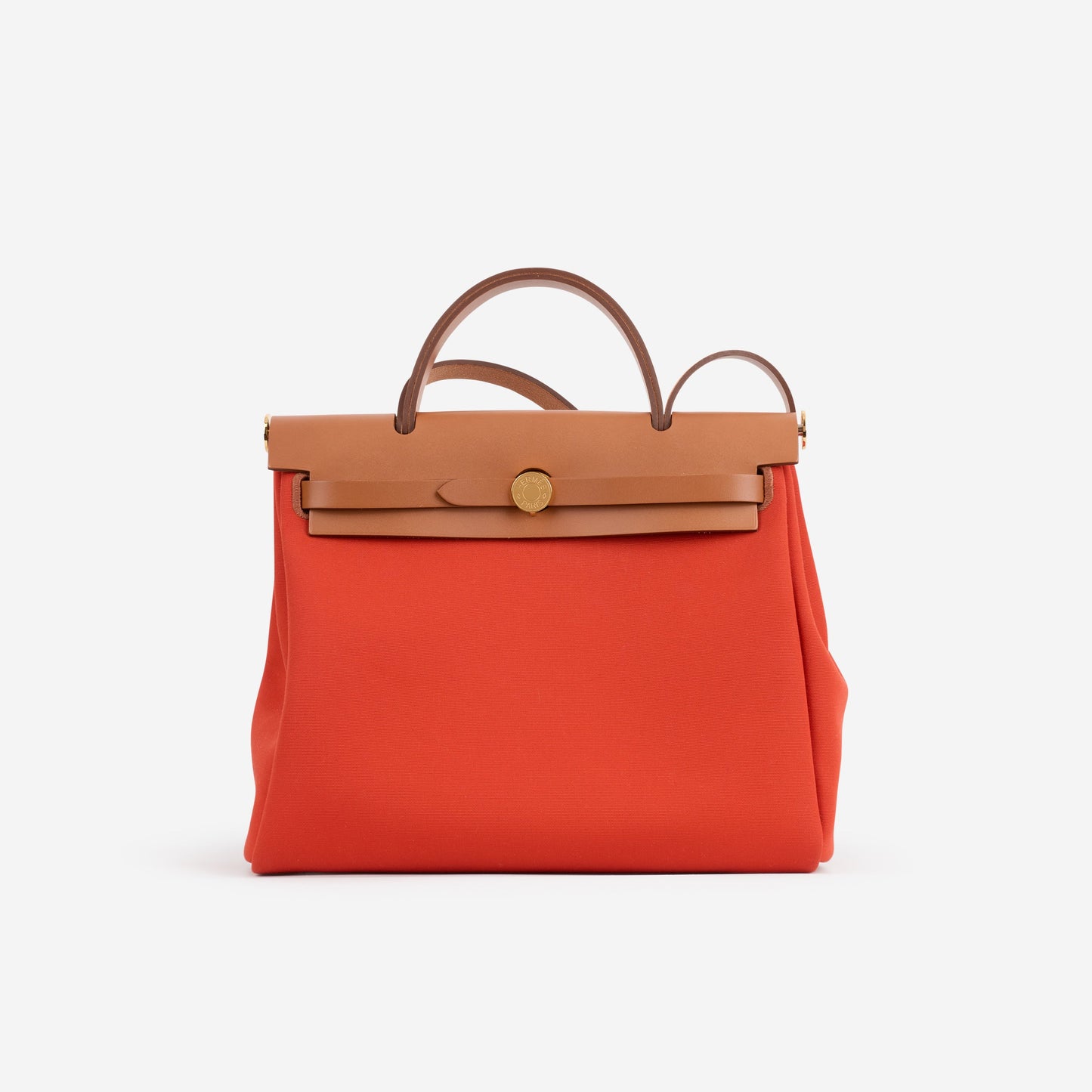 Hermès Herbag 31 - Orange Mecano / Cuivre Canvas / Fauve Hunter | Gold Hardware