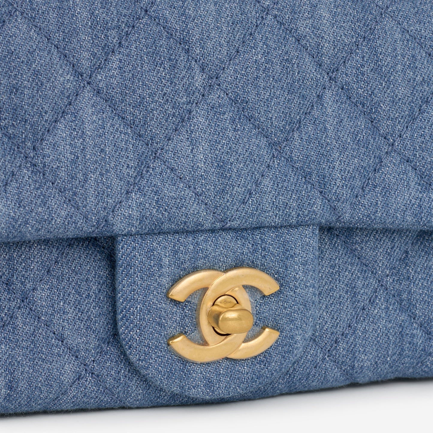 Chanel Mini Rectangular Pearl Crush - Blue Denim | Gold Hardware