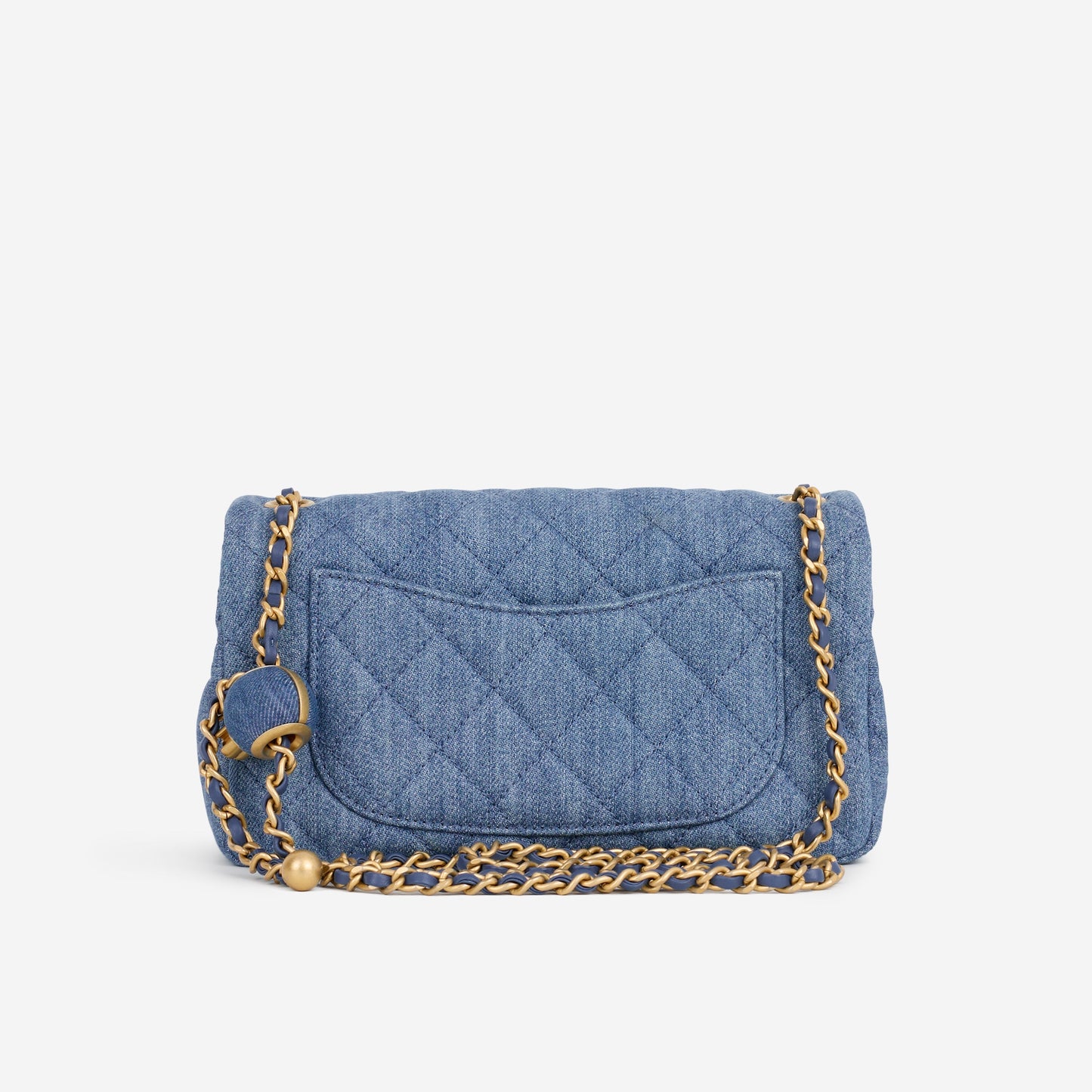 Chanel Mini Rectangular Pearl Crush - Blue Denim | Gold Hardware