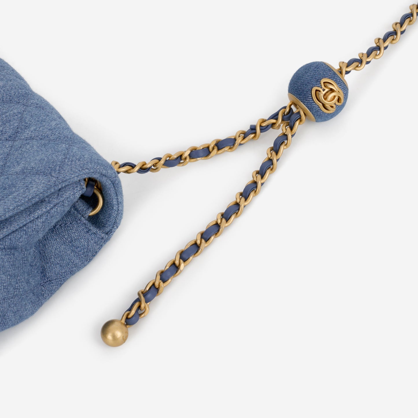 Chanel Mini Rectangular Pearl Crush - Blue Denim | Gold Hardware