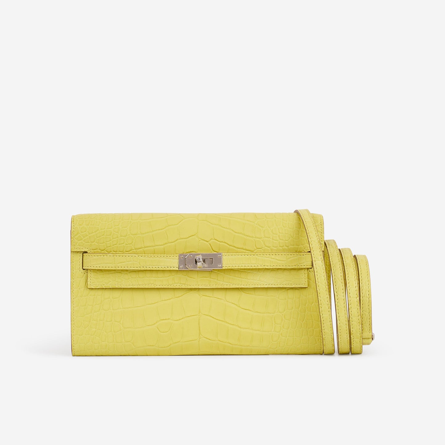 Hermès Kelly To Go - Lime Alligator Mississippiensis | Palladium Hardware