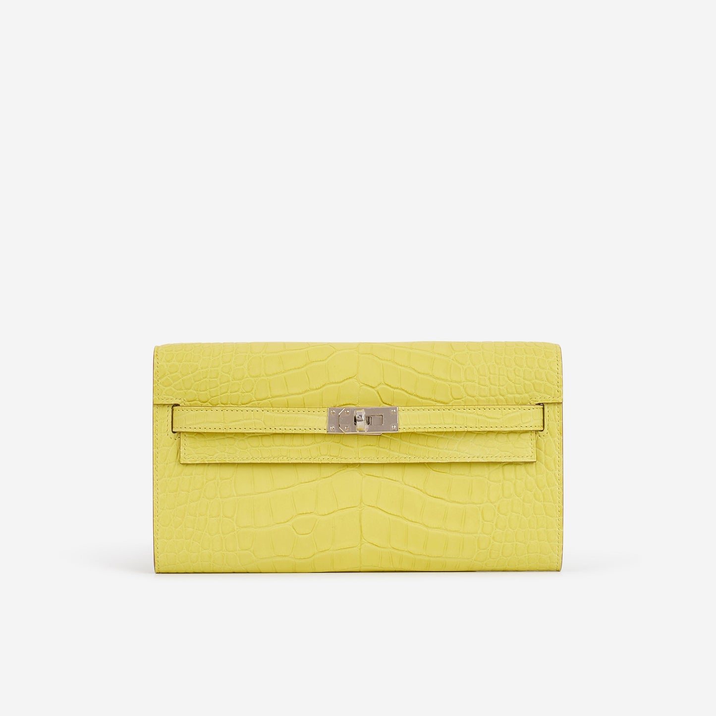 Hermès Kelly To Go - Lime Alligator Mississippiensis | Palladium Hardware
