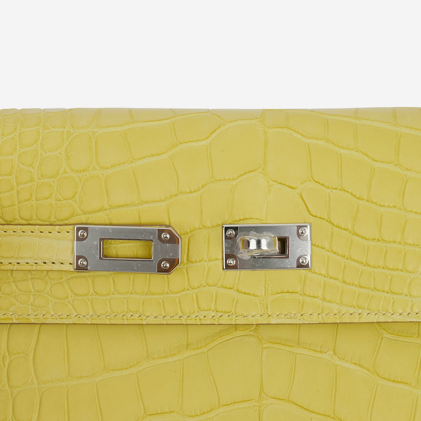 Hermès Kelly To Go - Lime Alligator Mississippiensis | Palladium Hardware