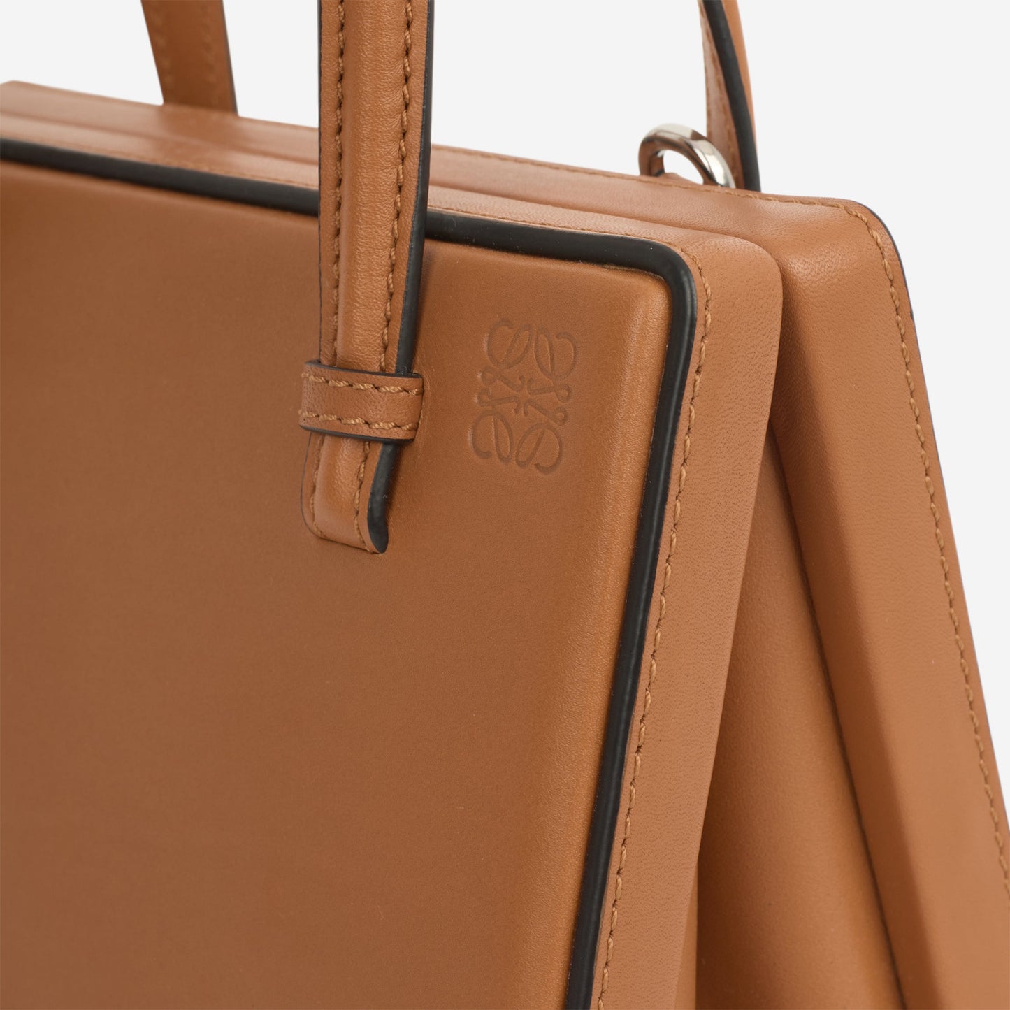 Loewe Small Postal Bag - Tan Calfskin | Silver Hardware