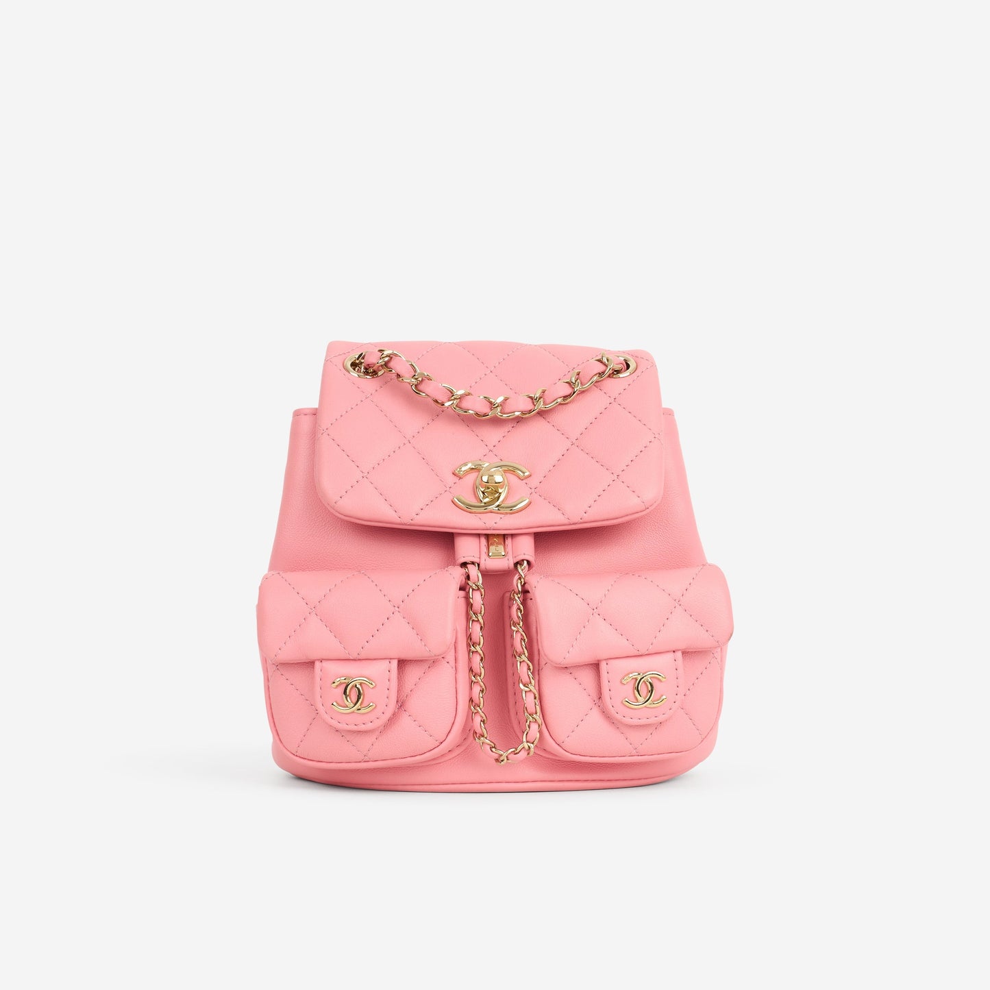 Chanel Mini Duma Backpack - Pink Calfskin | Champagne Gold Hardware