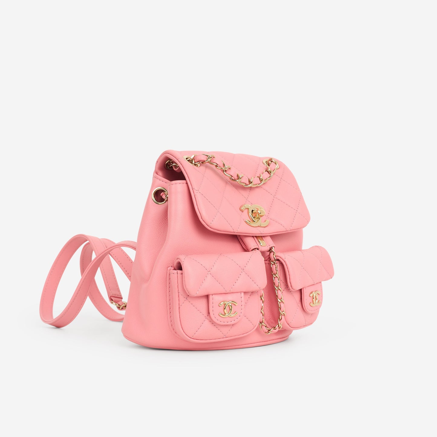 Chanel Mini Duma Backpack - Pink Calfskin | Champagne Gold Hardware
