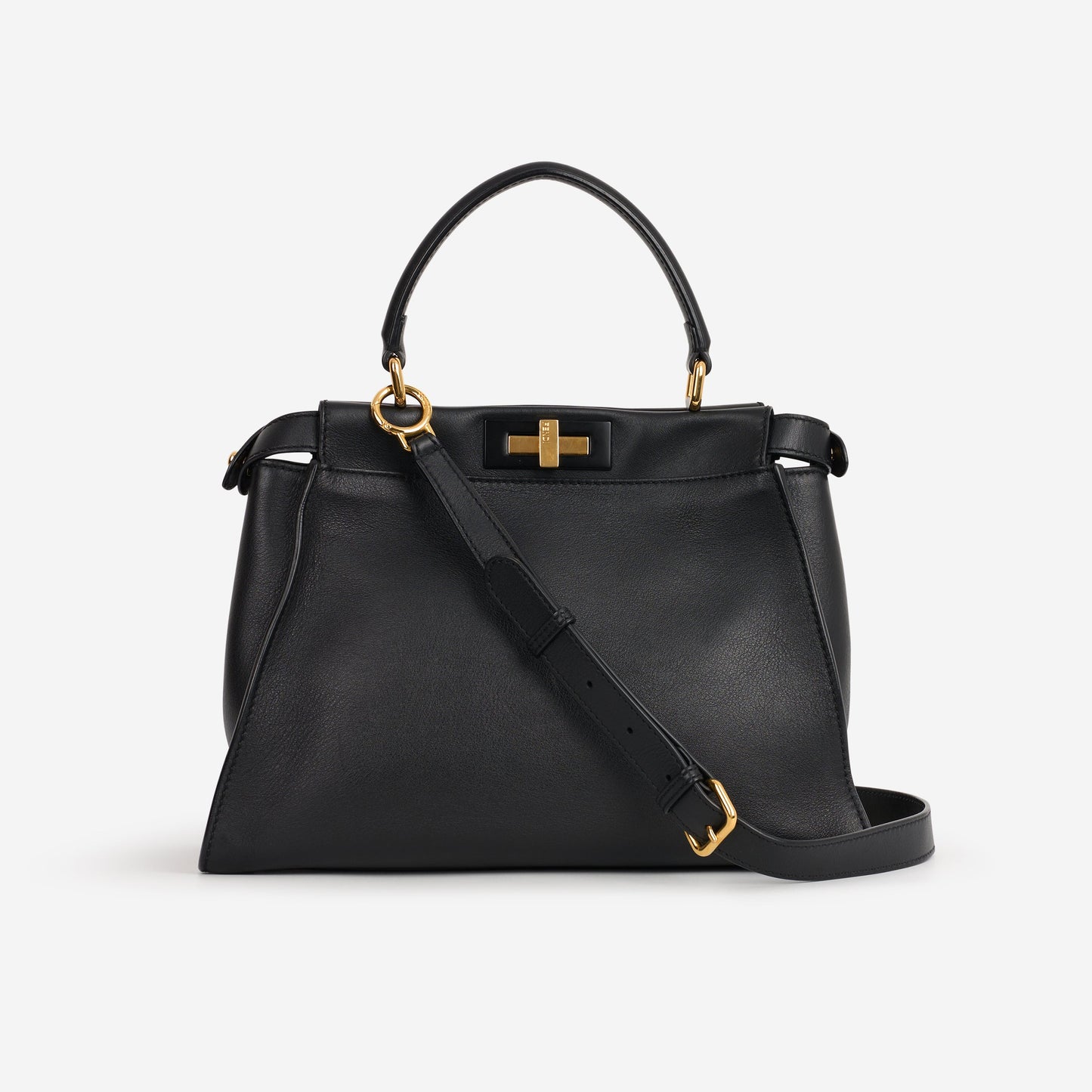 Fendi Medium Peekaboo - Black Nappa | Gold Hardware
