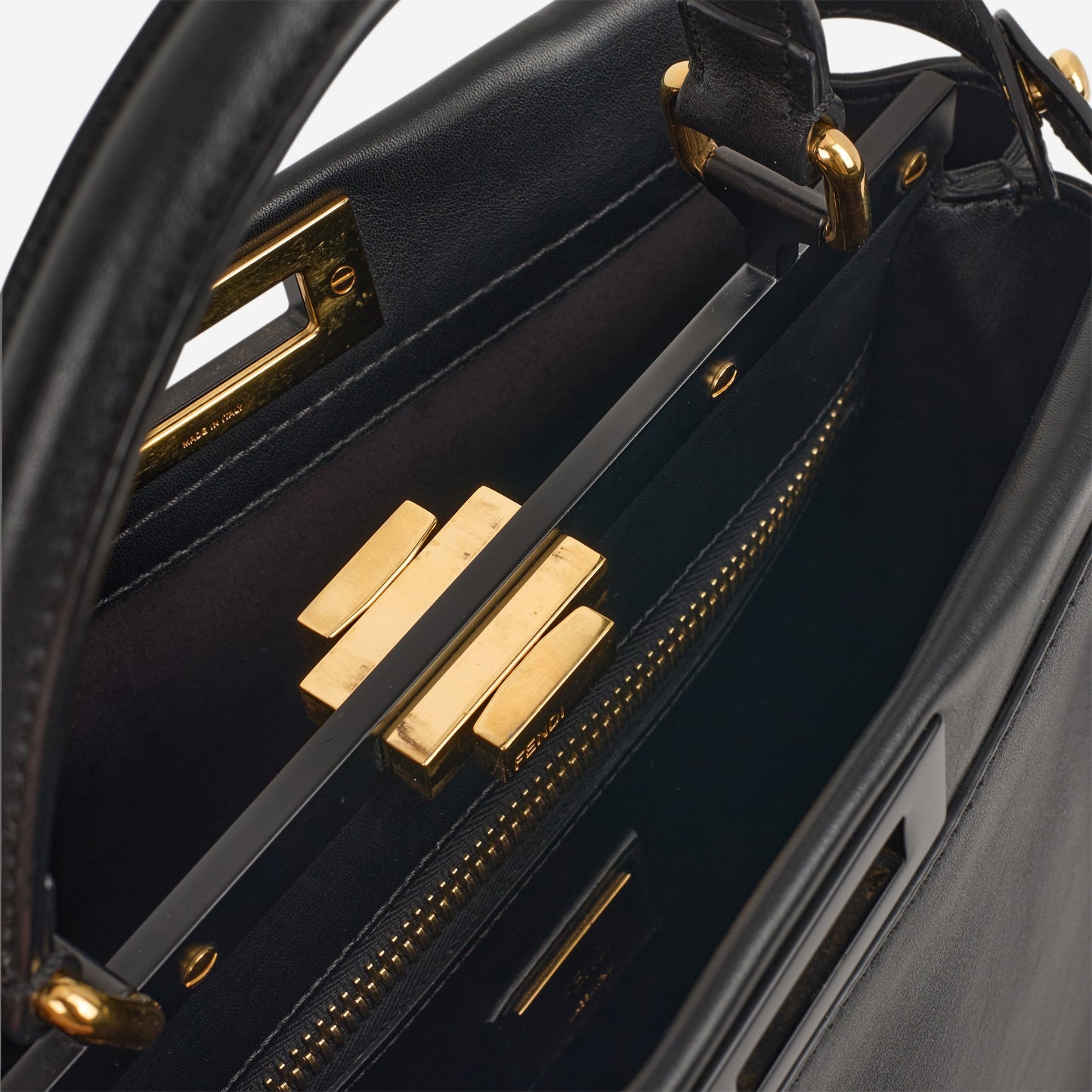 Fendi Medium Peekaboo - Black Nappa | Gold Hardware