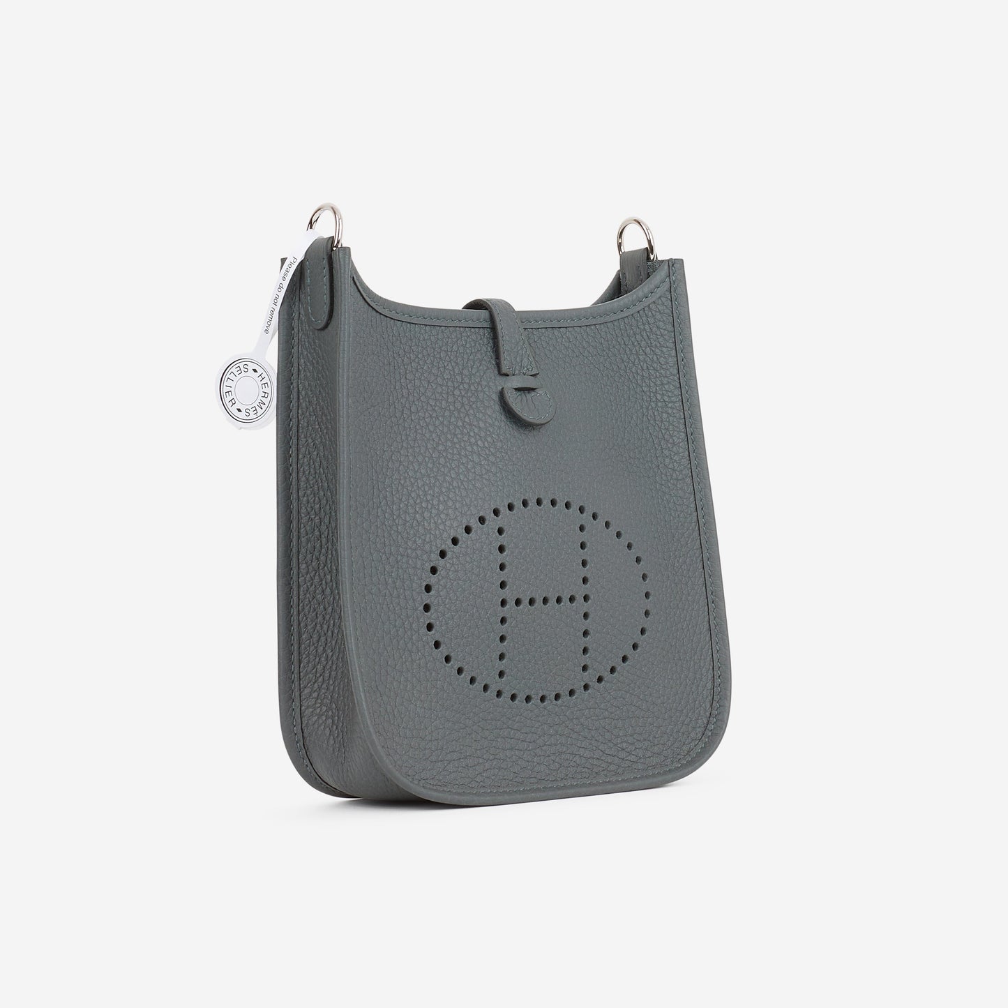 Hermès Mini Evelyne 16 - Gris Misty Clemence | Palladium Hardware