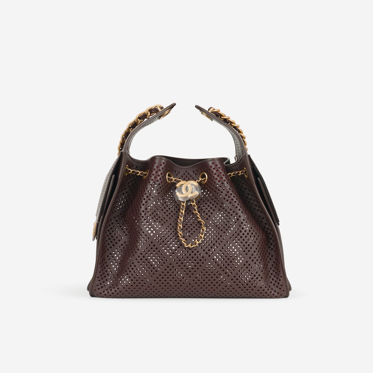 Chanel Small 25 Hobo - Perforated Dark Brown Calfskin | Gold Hardware