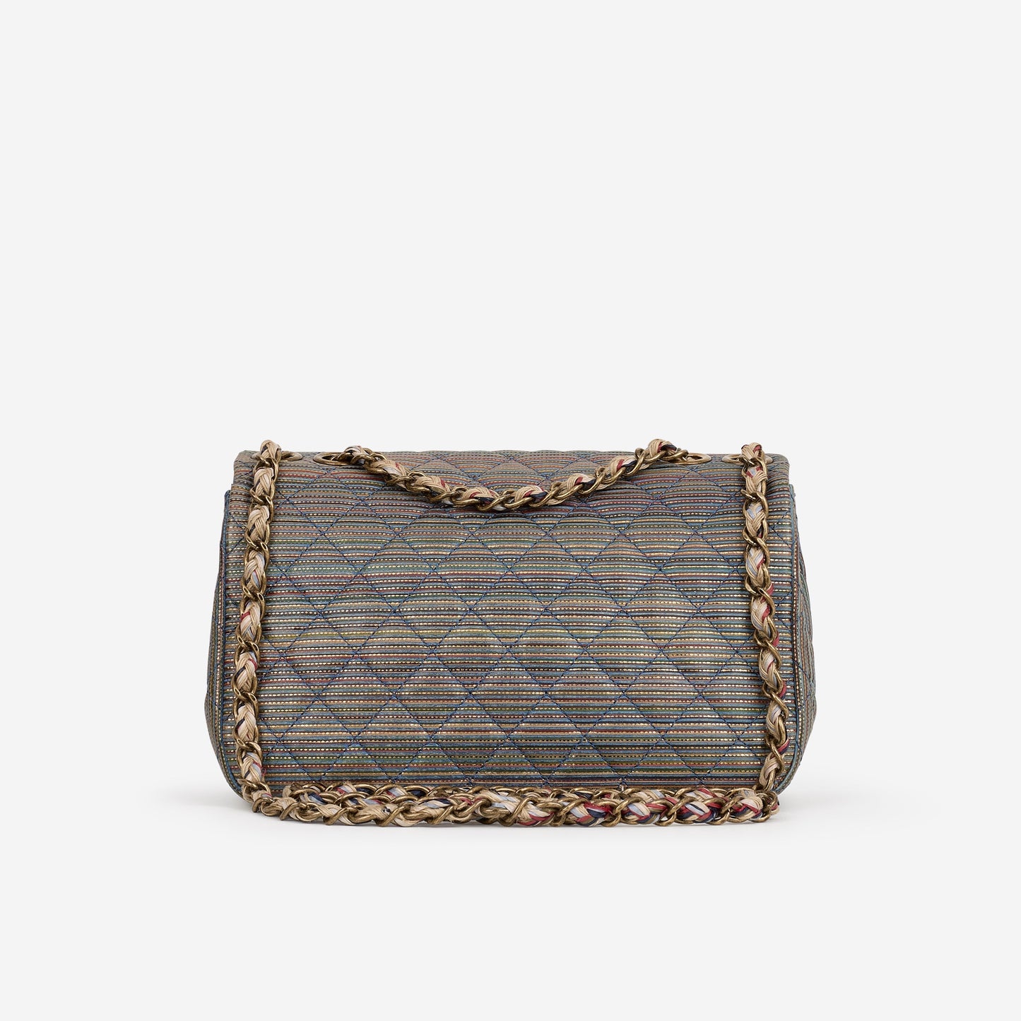 Chanel Paris-Seoul Small Flap - Rainbow Metallic Raffia | Aged Gold Hardware