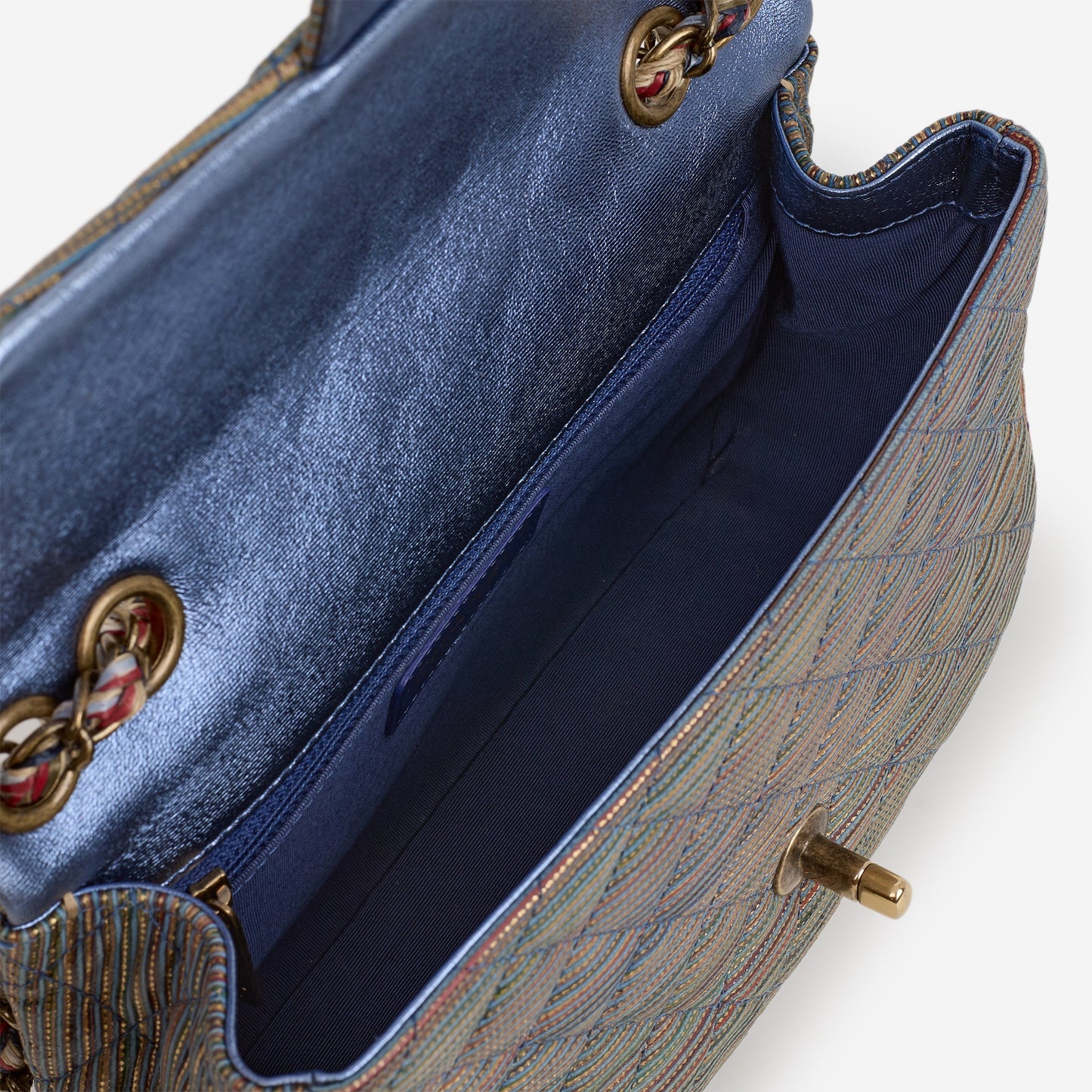 Chanel Paris-Seoul Small Flap - Rainbow Metallic Raffia | Aged Gold Hardware