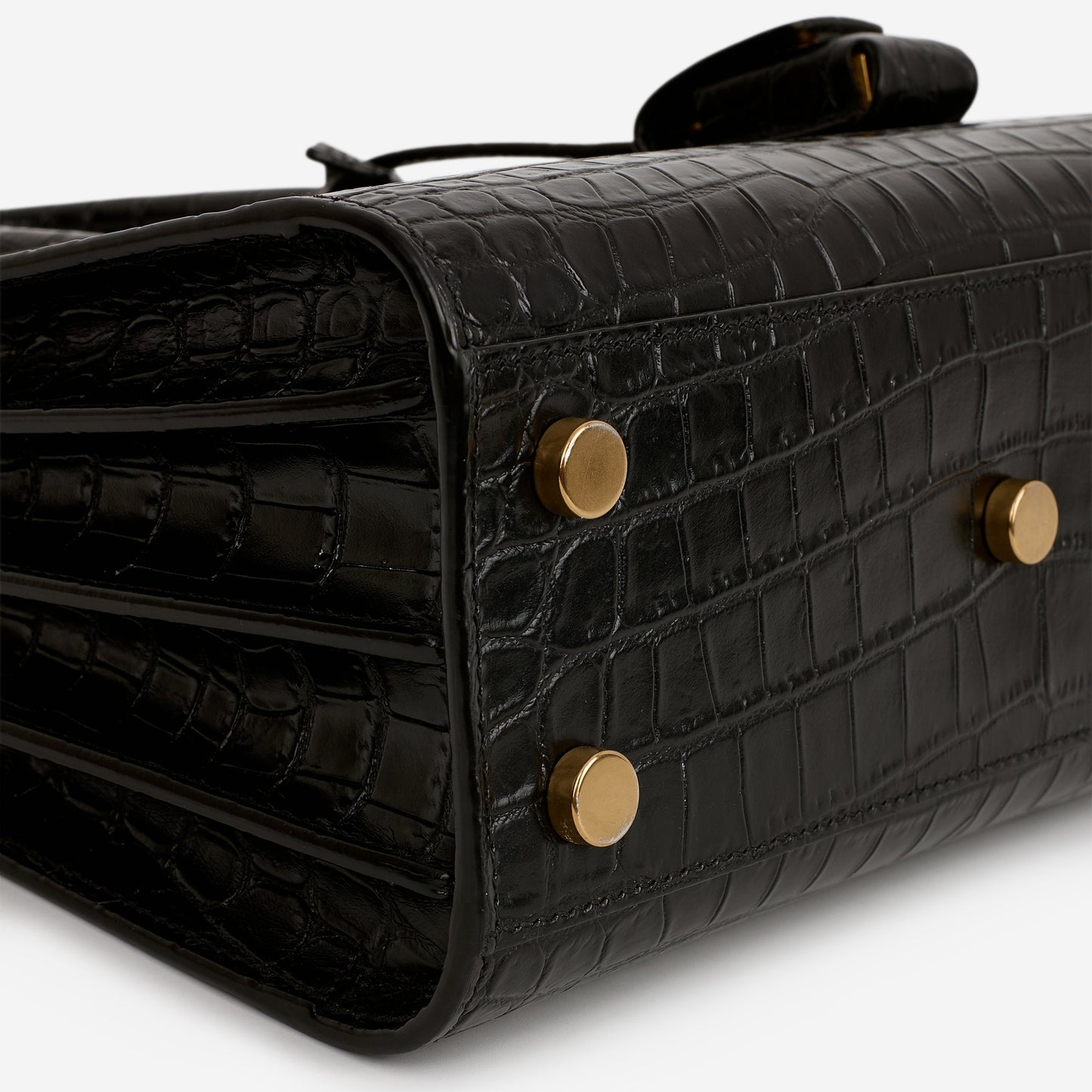Saint Laurent Nano Sac De Jour - Black Croc Embossed | Gold Hardware