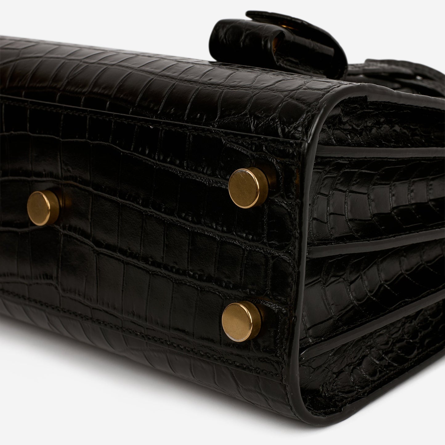 Saint Laurent Nano Sac De Jour - Black Croc Embossed | Gold Hardware