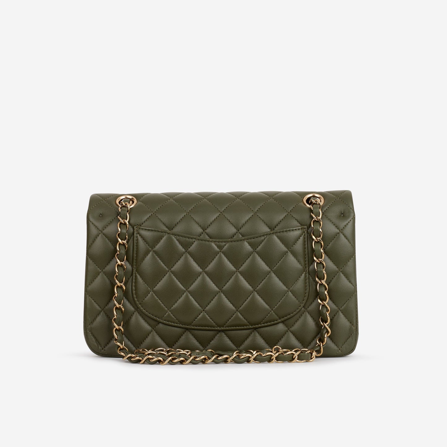 Chanel Medium Classic Flap - Olive Lambskin | Champagne Gold Hardware