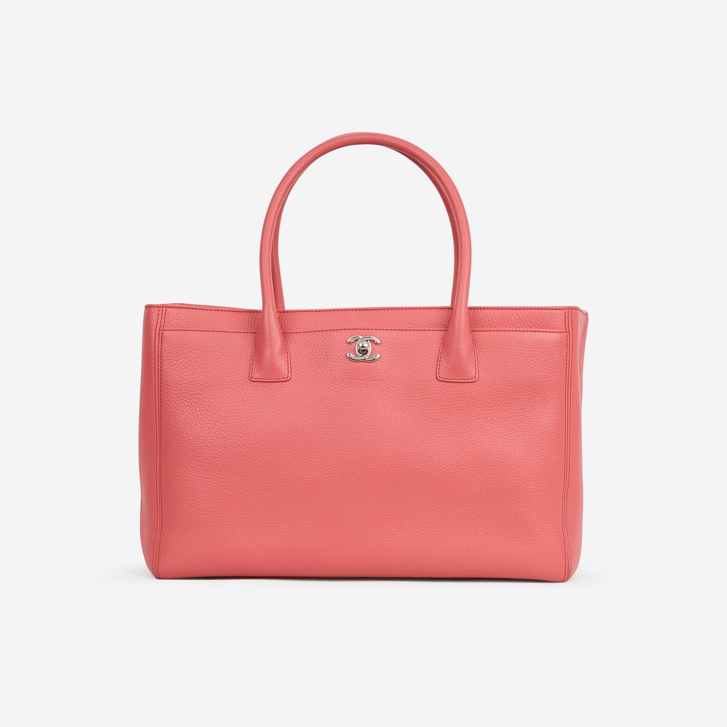 Chanel Cerf Tote - Coral Pink Taurillon | Silver Hardware