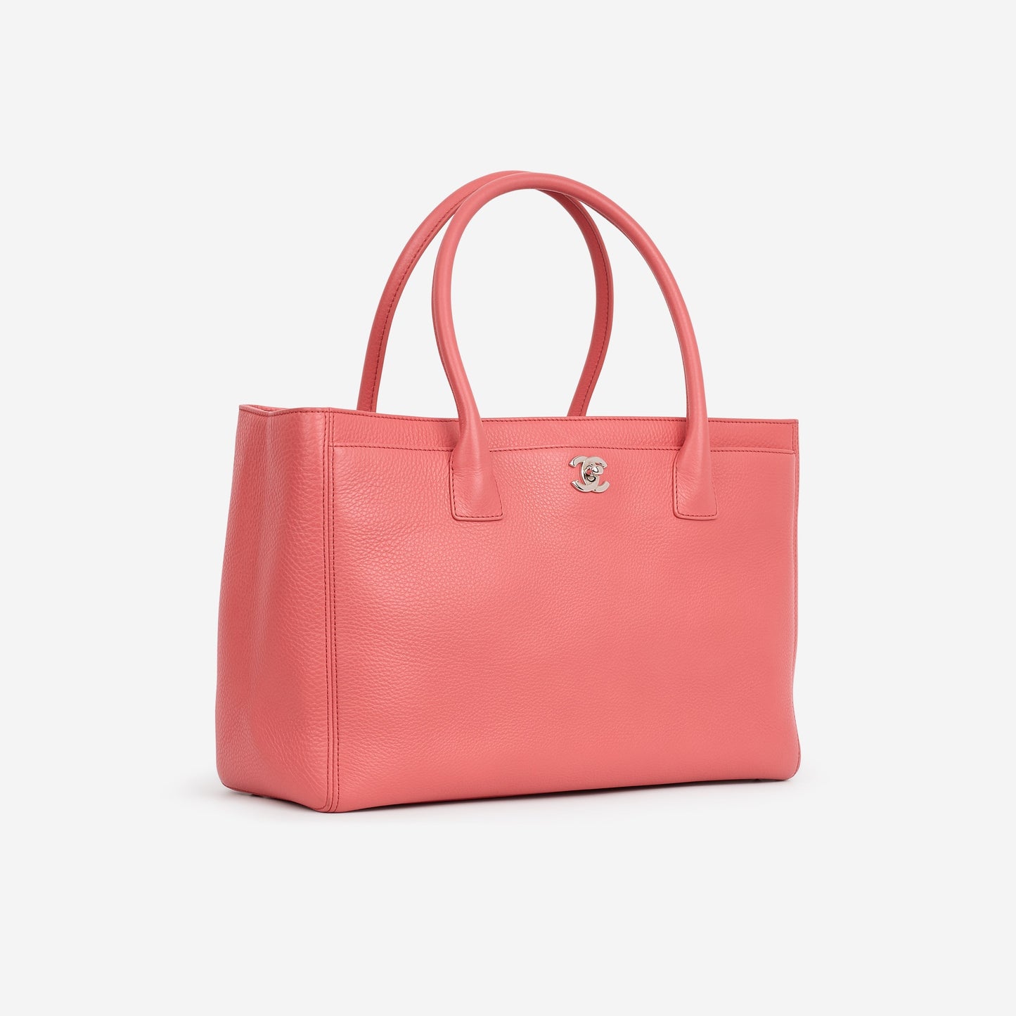 Chanel Cerf Tote - Coral Pink Taurillon | Silver Hardware