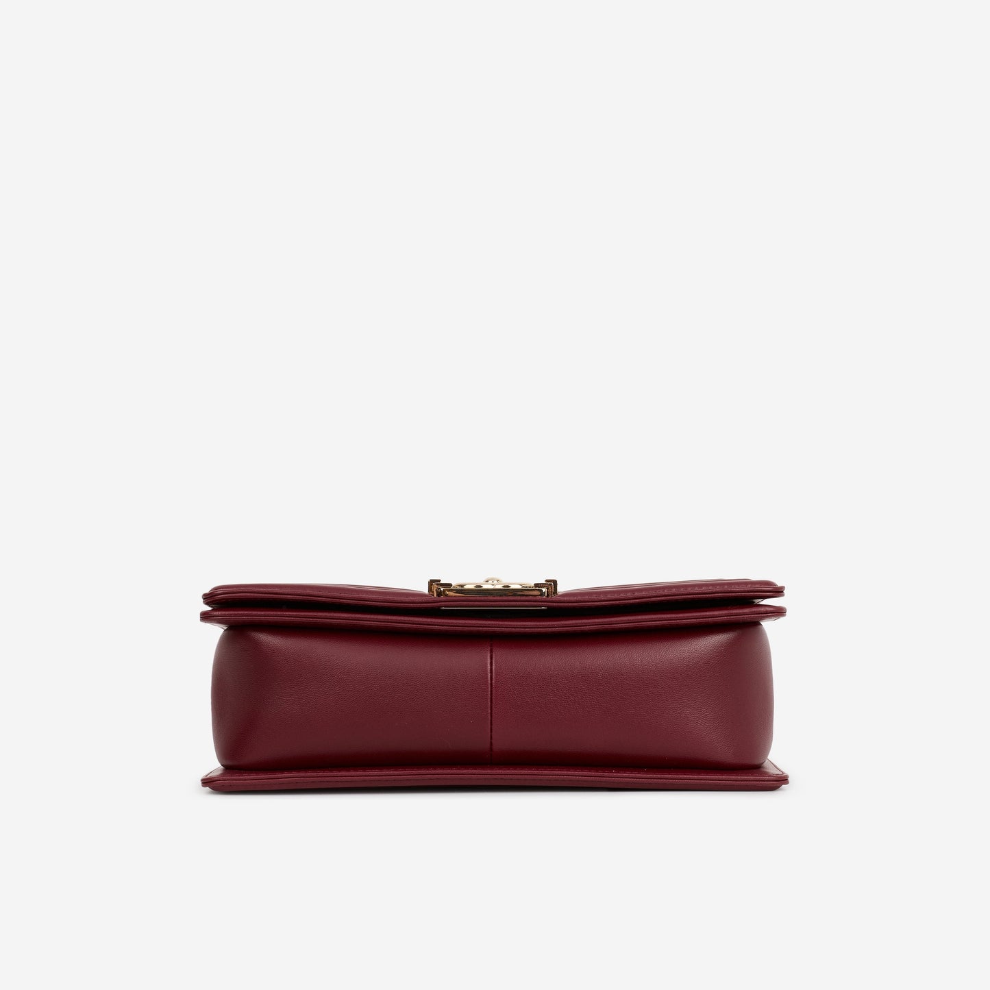 Chanel Old Medium Boy Bag - Burgundy Lambskin | Champagne Gold Hardware
