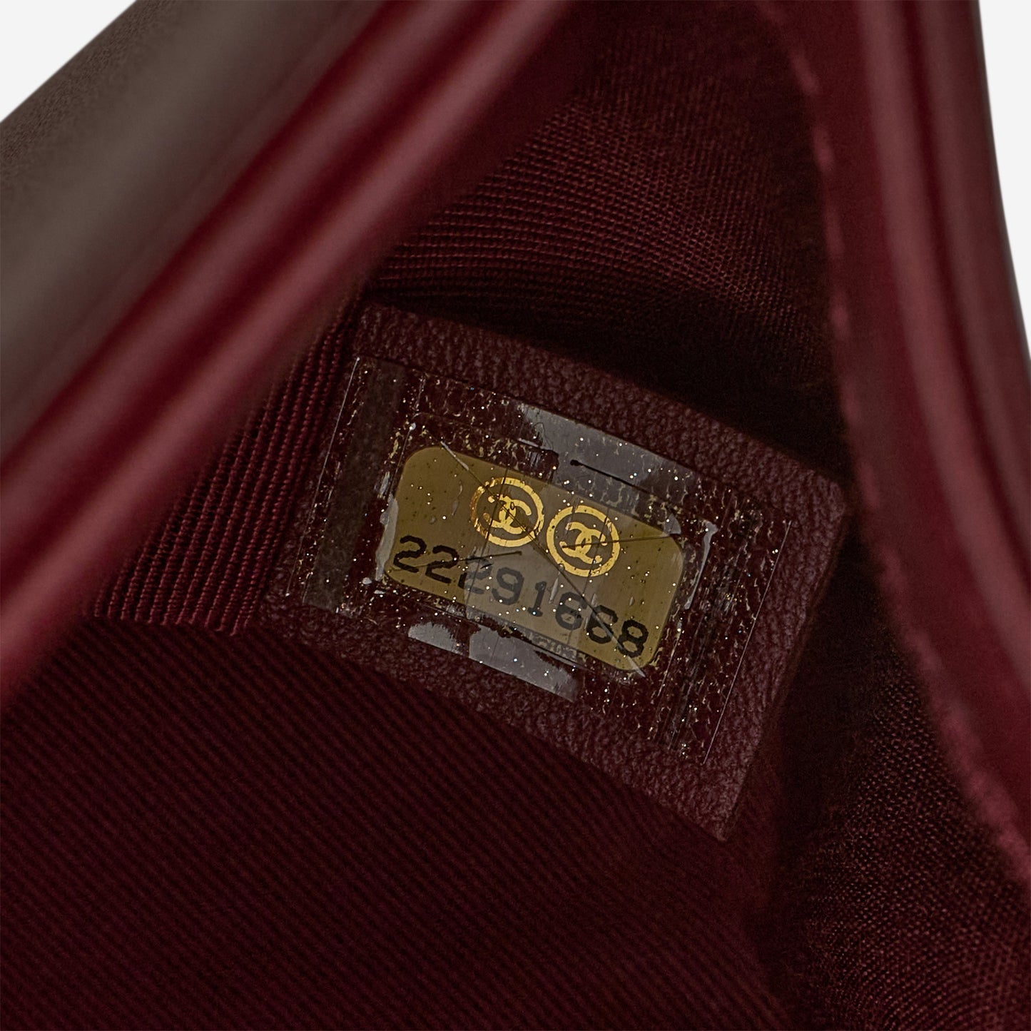 Chanel Old Medium Boy Bag - Burgundy Lambskin | Champagne Gold Hardware