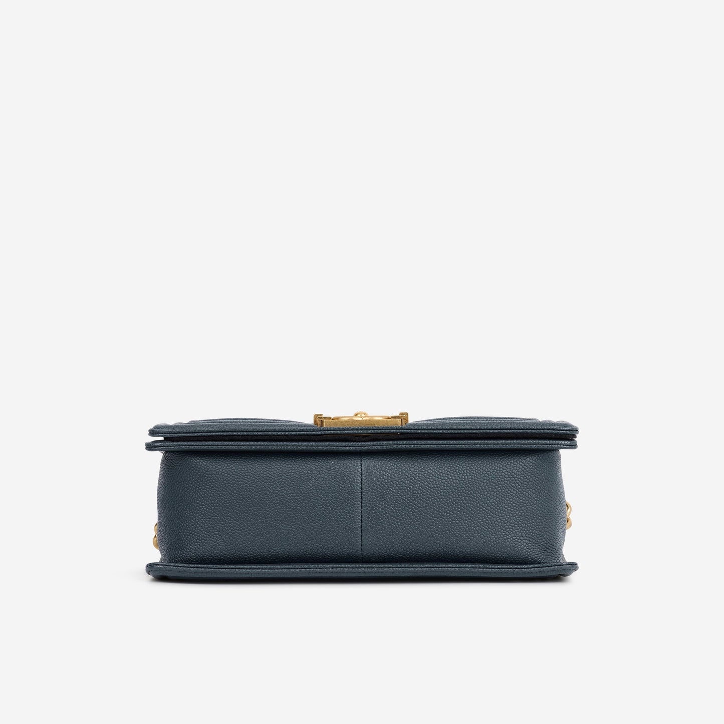 Chanel Old Medium Boy Bag - Navy Caviar | Gold Hardware