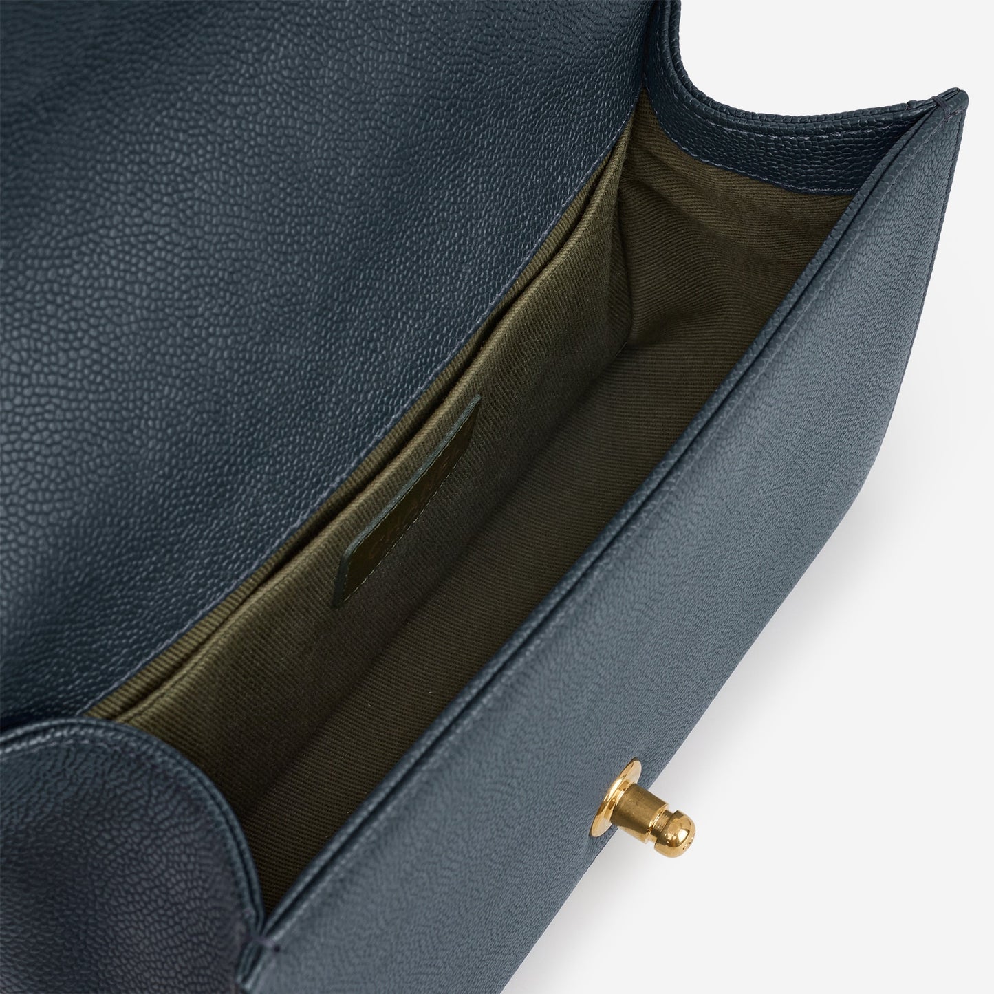 Chanel Old Medium Boy Bag - Navy Caviar | Gold Hardware