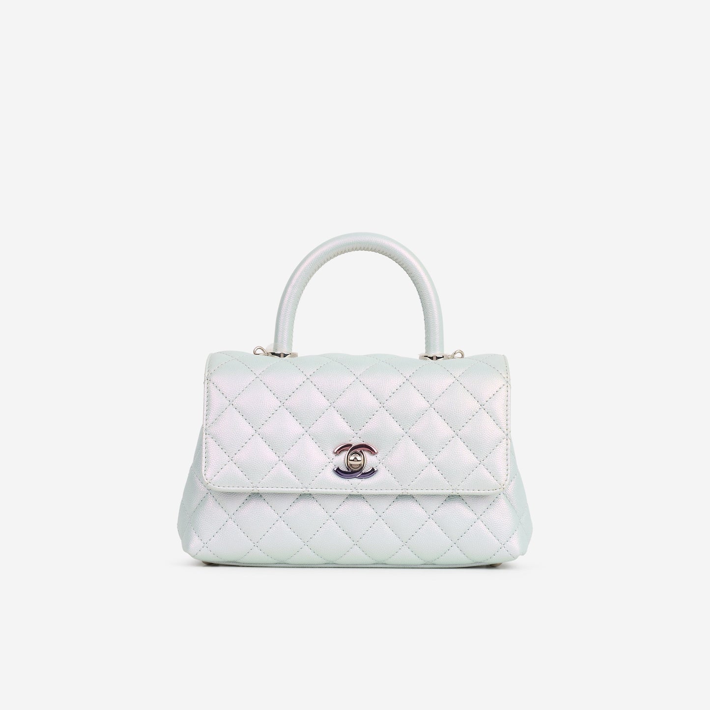 Chanel Small Coco Handle - Iridescent Caviar | Rainbow Hardware