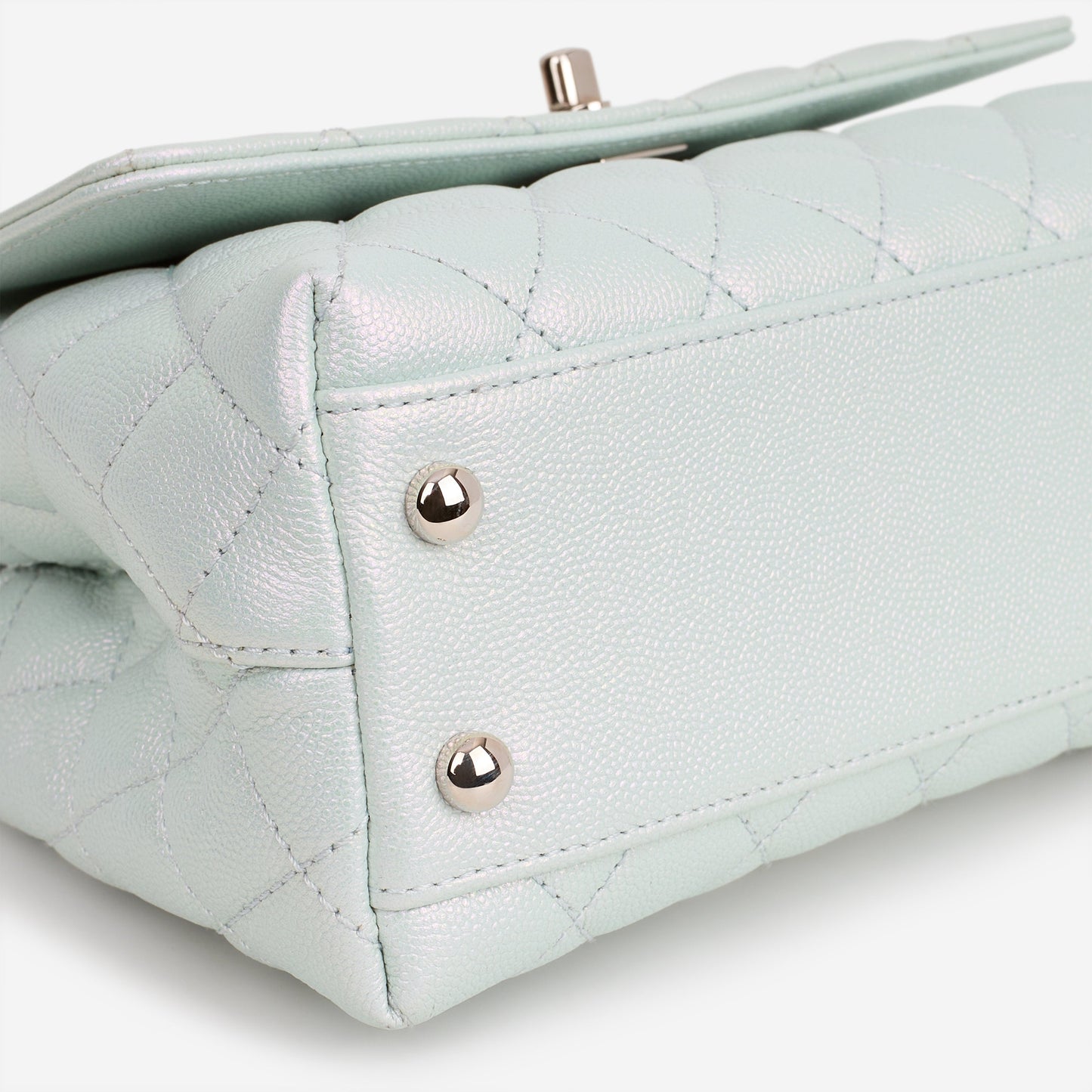 Chanel Small Coco Handle - Iridescent Caviar | Rainbow Hardware