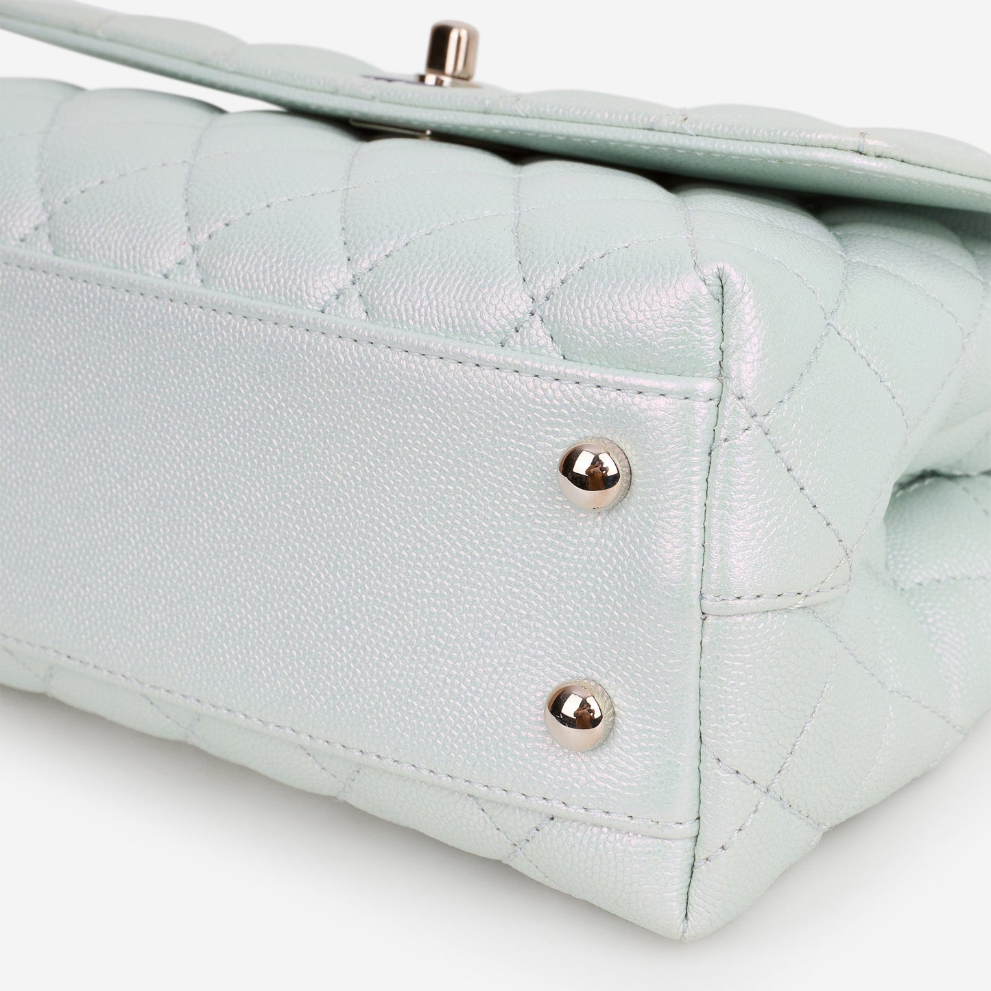 Chanel Small Coco Handle - Iridescent Caviar | Rainbow Hardware